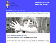 Tablet Screenshot of littlelearnersllc.com